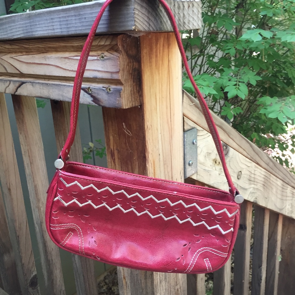 Red Firenze shoulder bag/satchel.